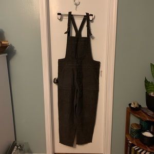 NWT AEO Black Corduroy Overalls